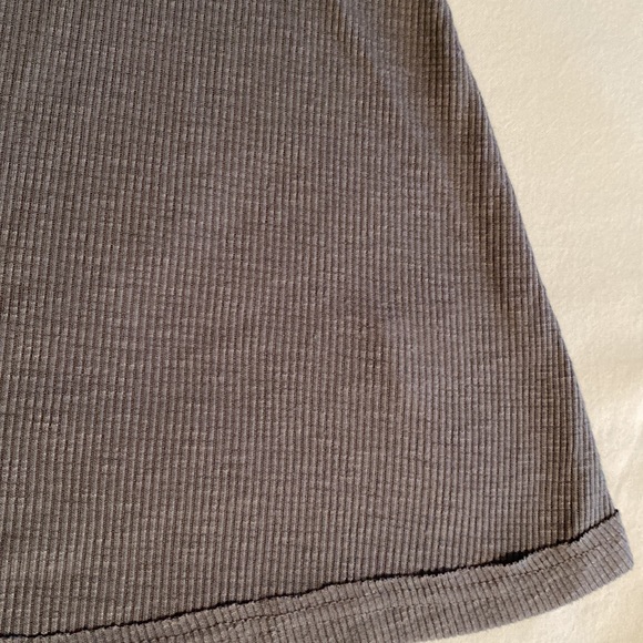 Free People Long Beach racer back ribbed grey swing tank trapeze - Picture 8 of 14